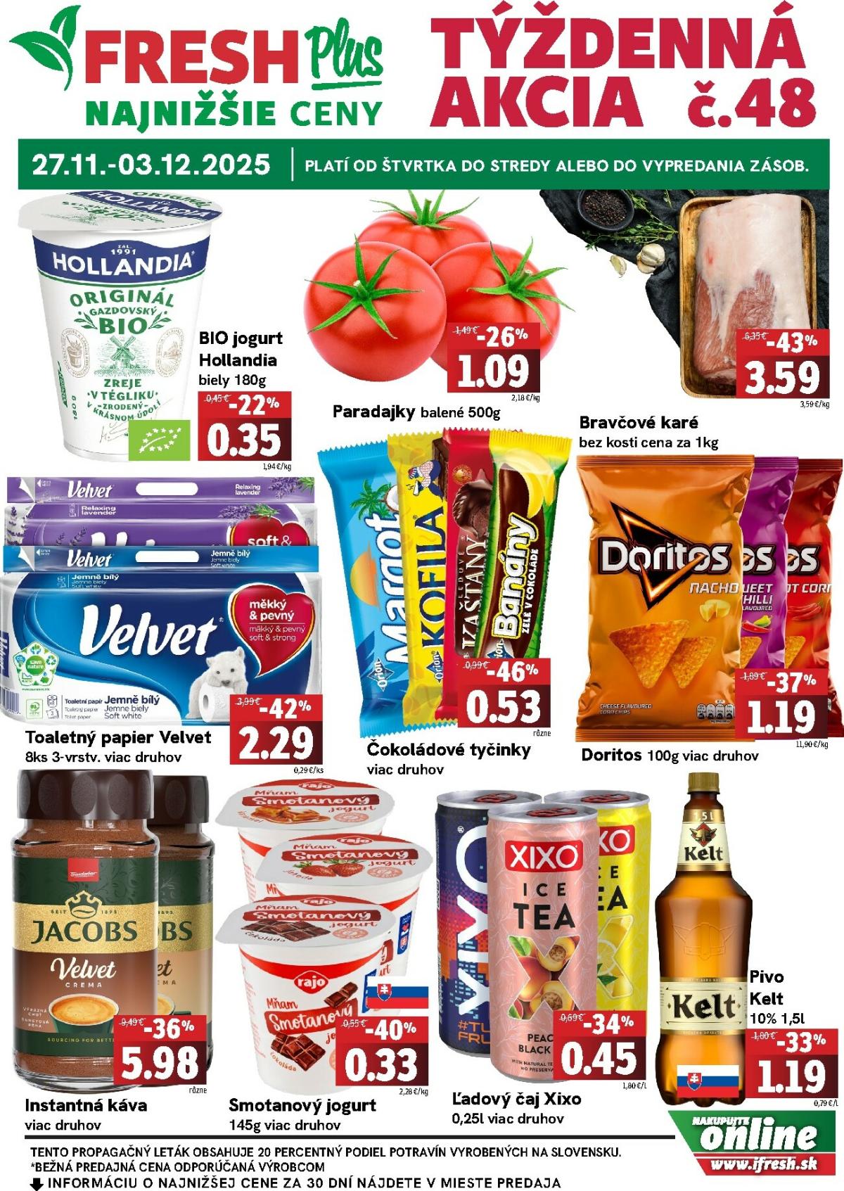 Leták Fresh Plus platný od 27.11. do 03.12.