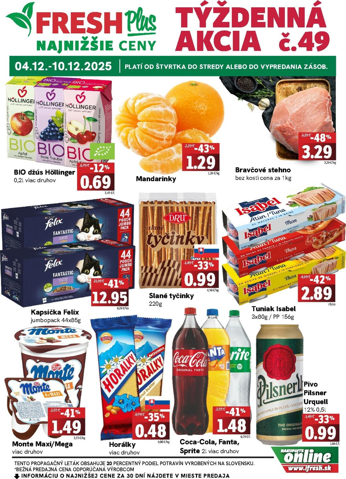 Leták Fresh Plus platný od 04.12. do 10.12.