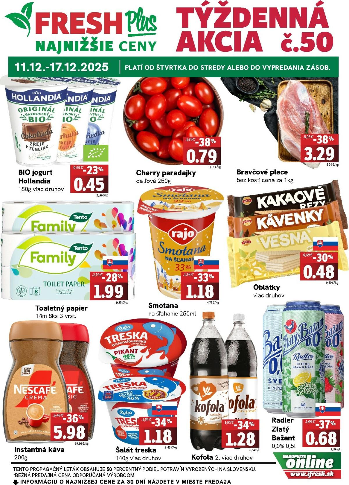 Leták Fresh Plus platný od 11.12. do 17.12.