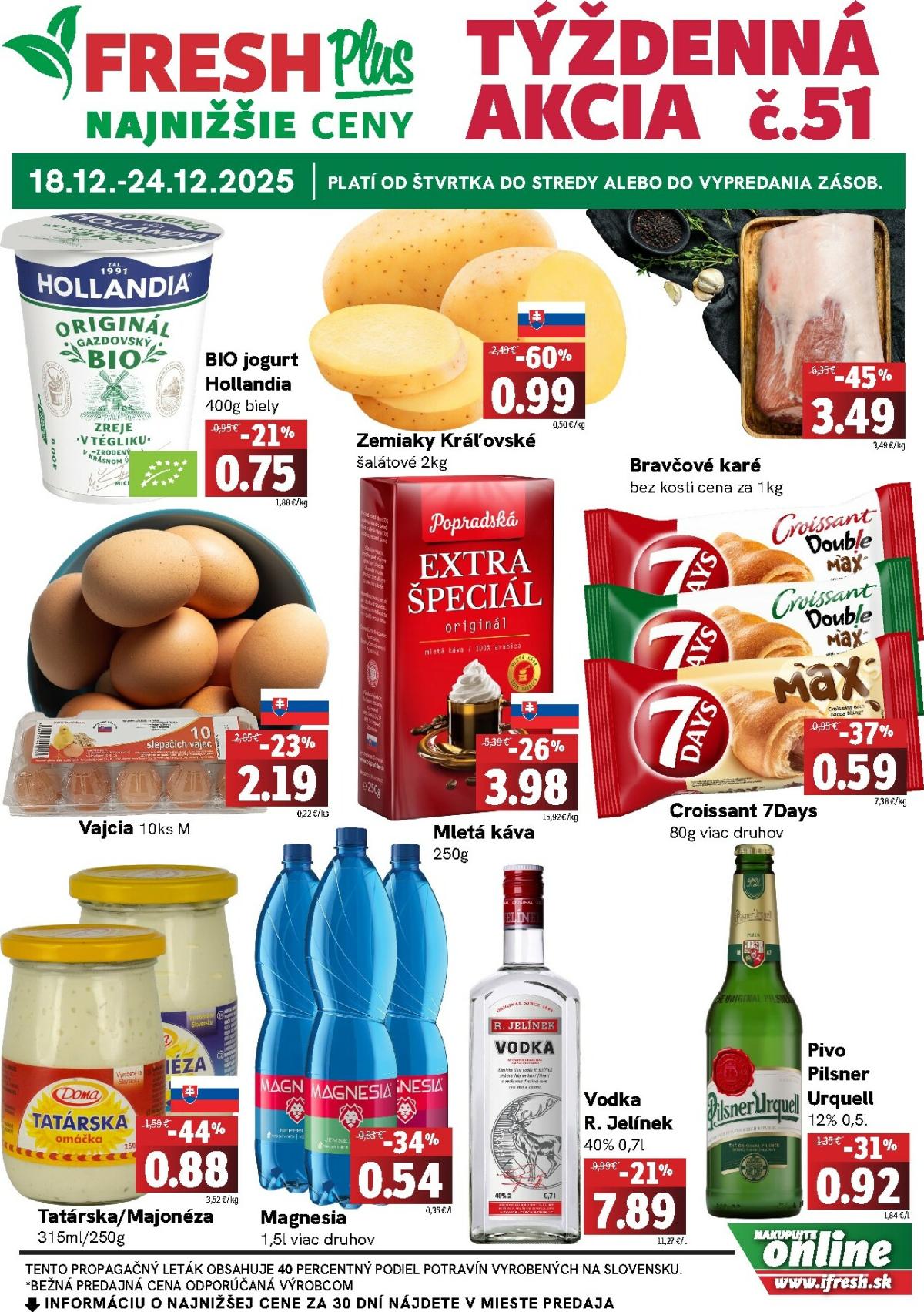 Leták Fresh Plus platný od 18.12. do 24.12.