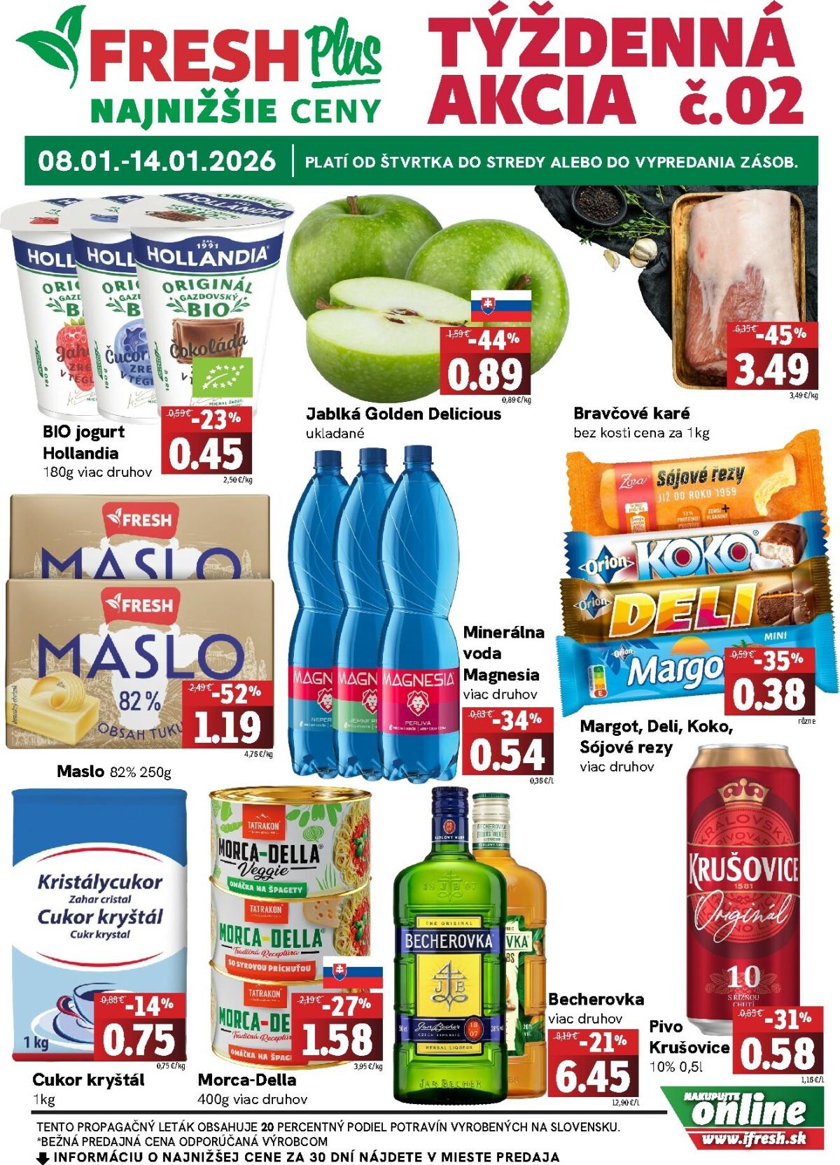 Leták Fresh Plus platný od 08.01. do 14.01.