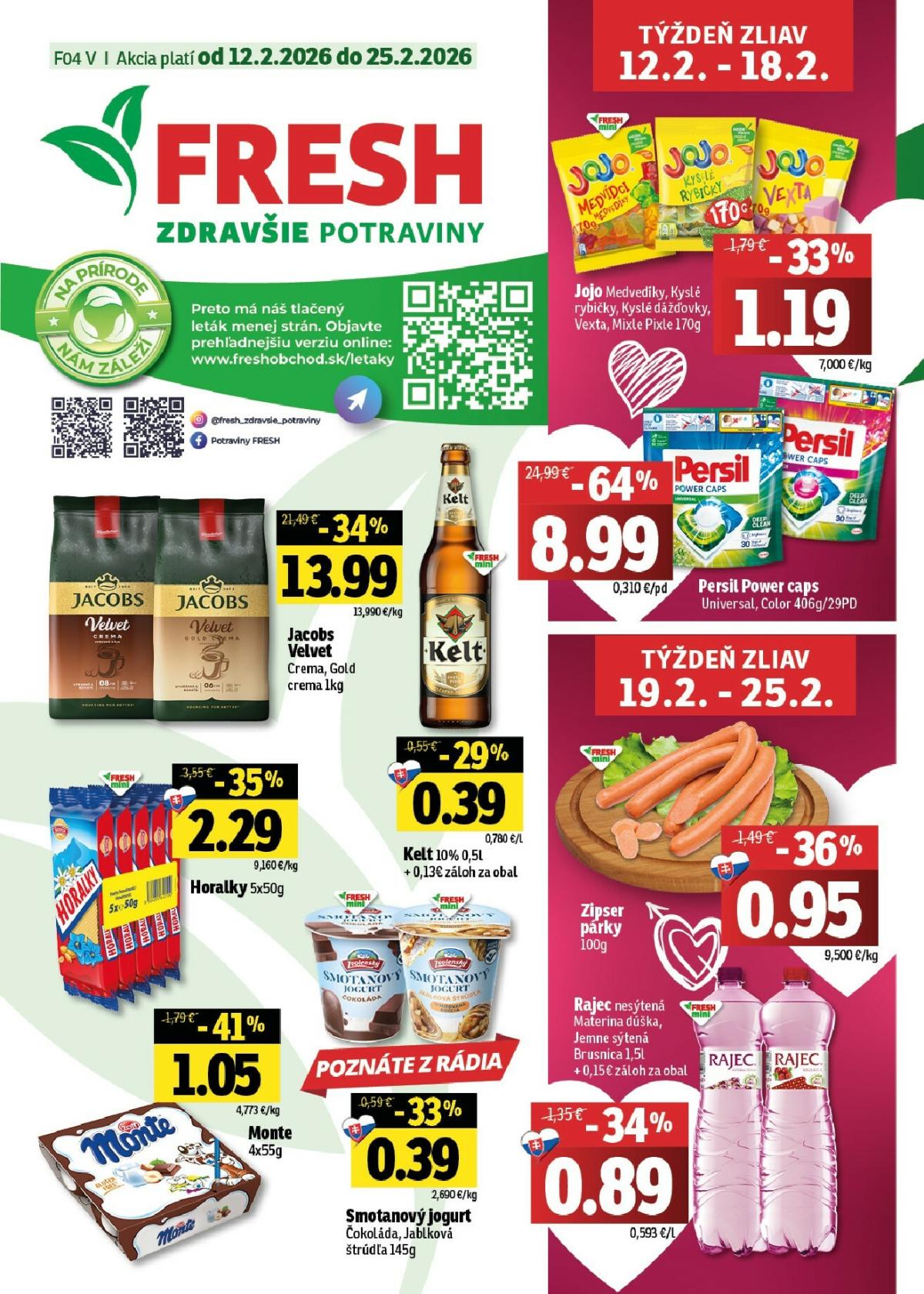 Leták Fresh - Východné Slovensko platný od 12.02.2026 do 25.02.2026