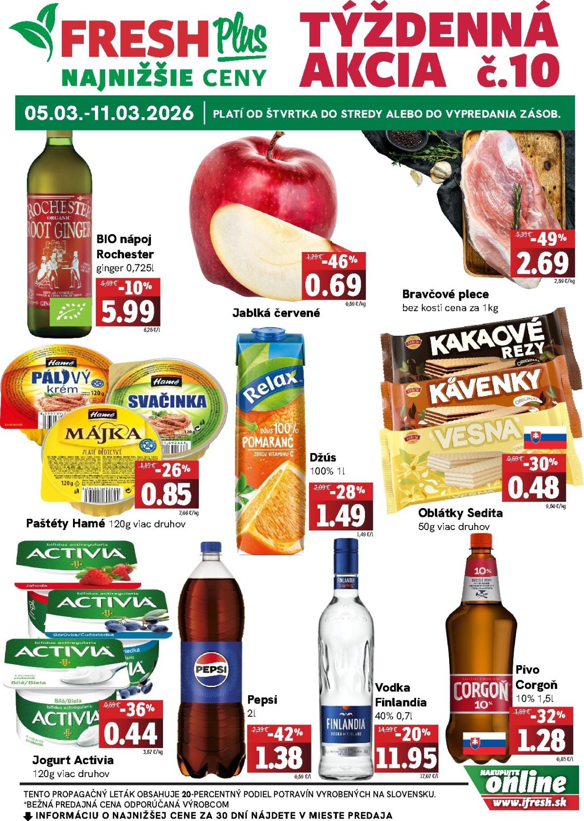 Leták Fresh Plus platný od 05.03.2026 do 11.03.2026