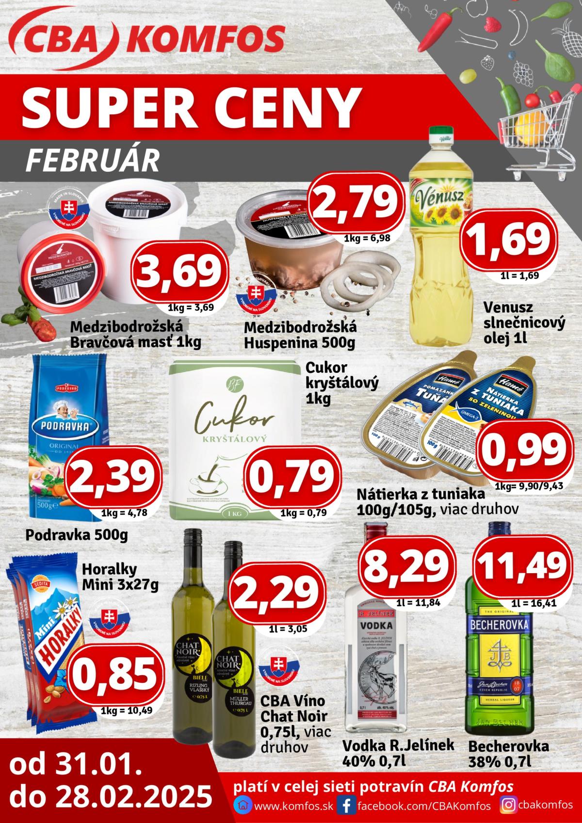 CBA - Super ceny február leták platný od 31.01. - 28.02.