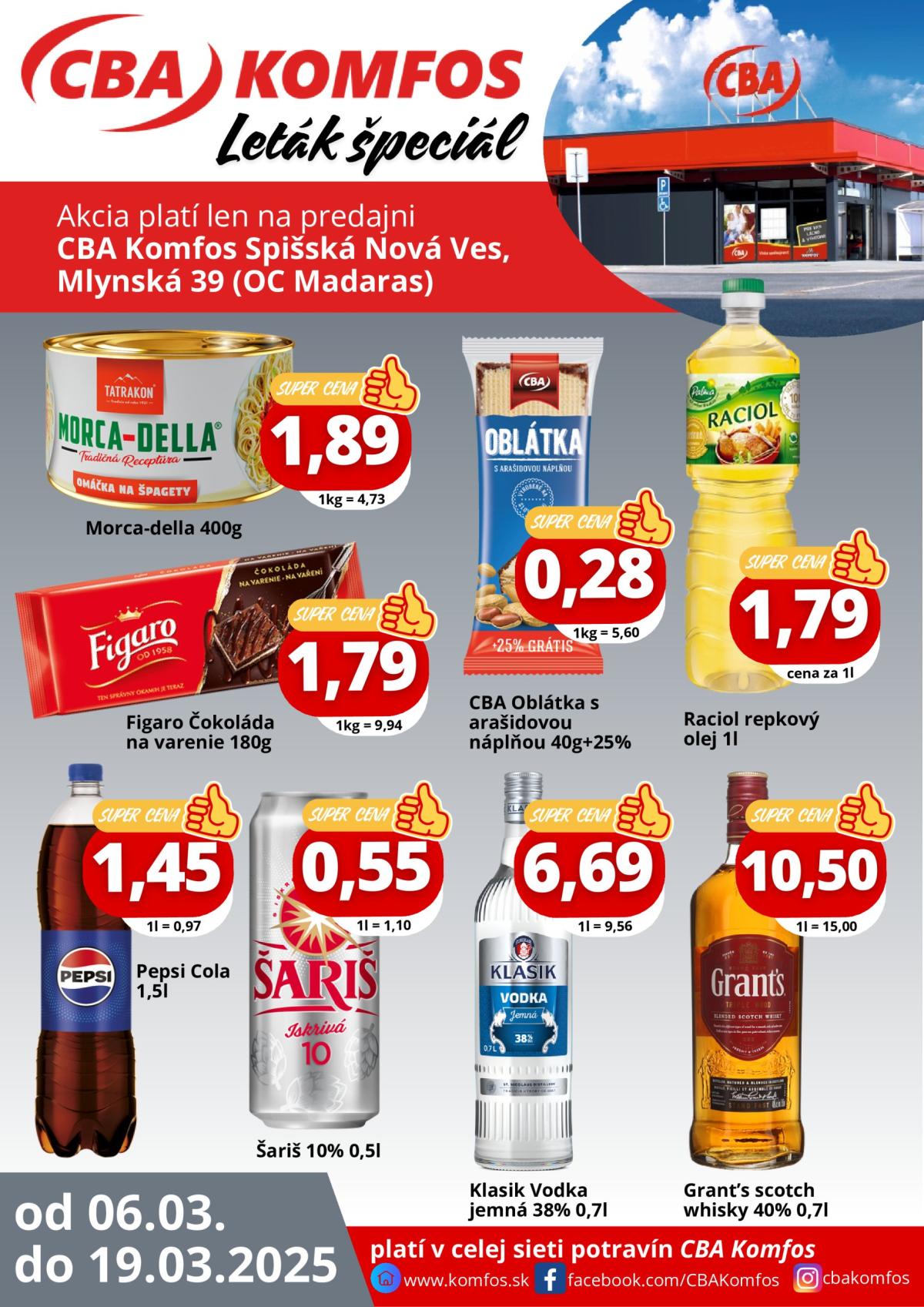 CBA - Gastrocash Spišská nová Ves leták platný od 06.03. - 19.03.