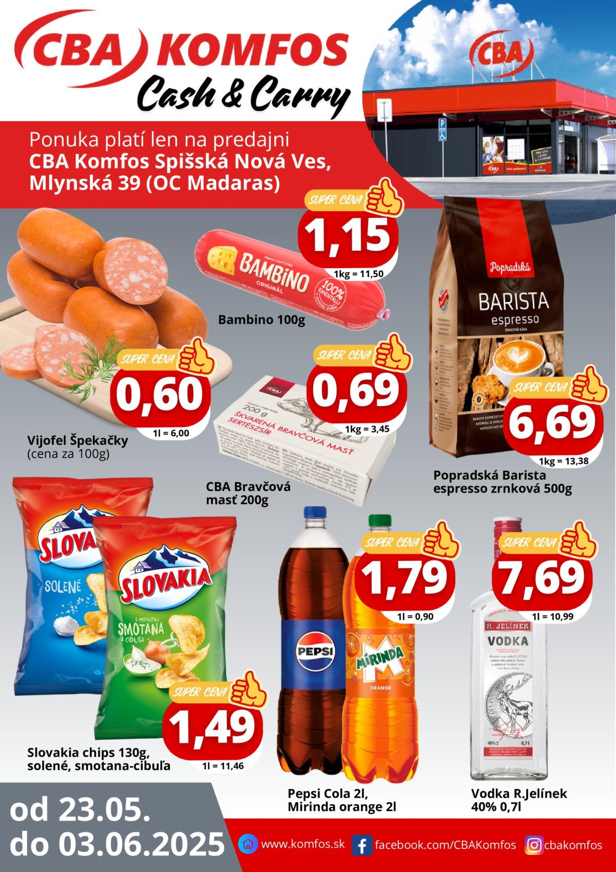 CBA - Gastrocash Spišská nová Ves leták platný od 23.05. - 03.06.