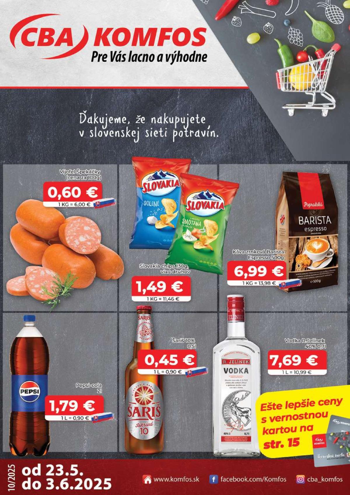 CBA - Komfos leták platný od 23.05. - 03.06.