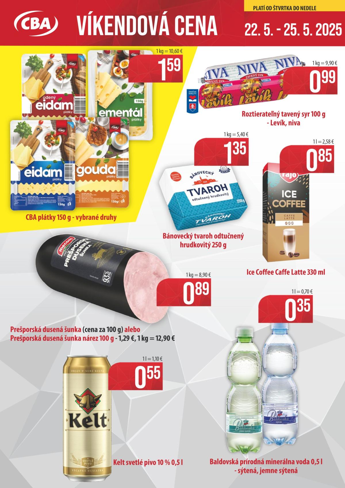 CBA - Víkendová cena leták platný od 22.05. - 25.05.