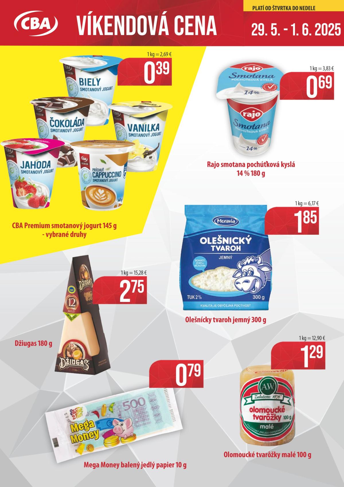 CBA - Víkendová cena leták platný od 29.05. - 01.06.