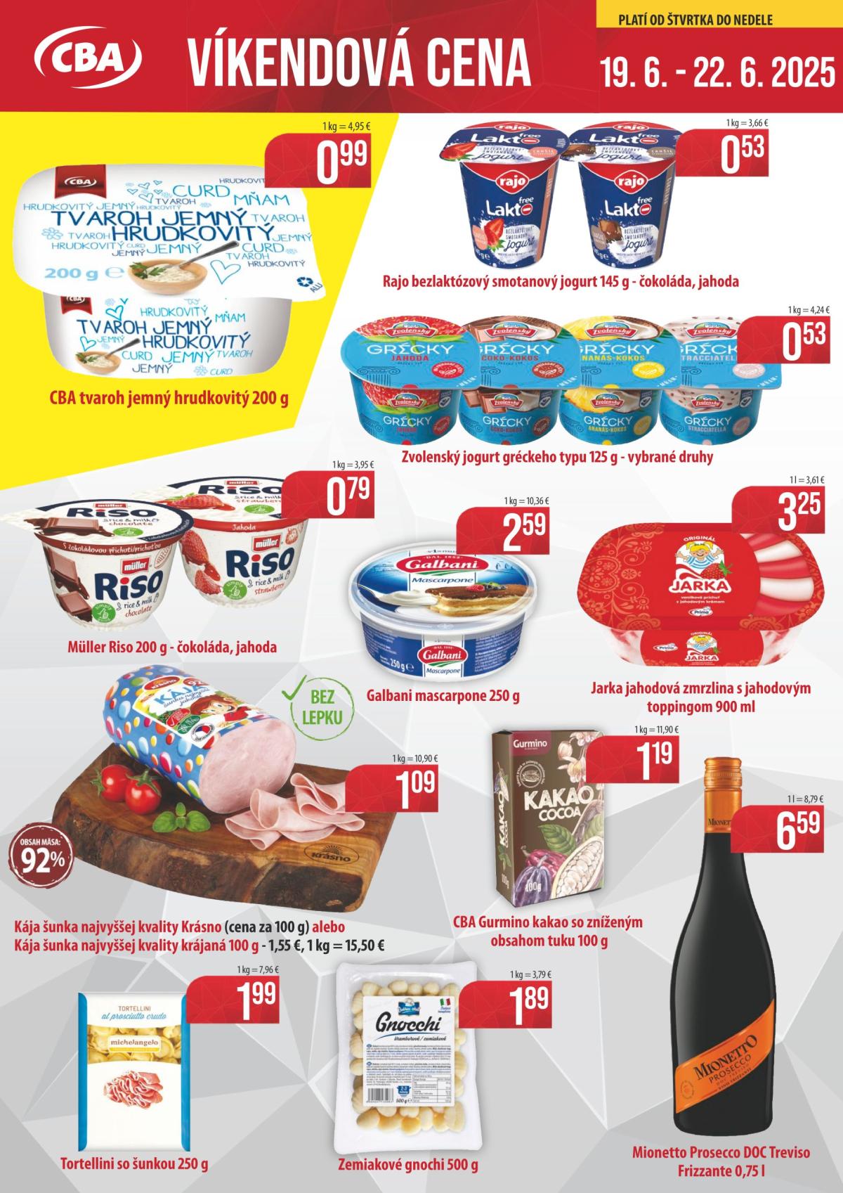 Leták CBA - Víkendová cena platný od 19.06. do 22.06.