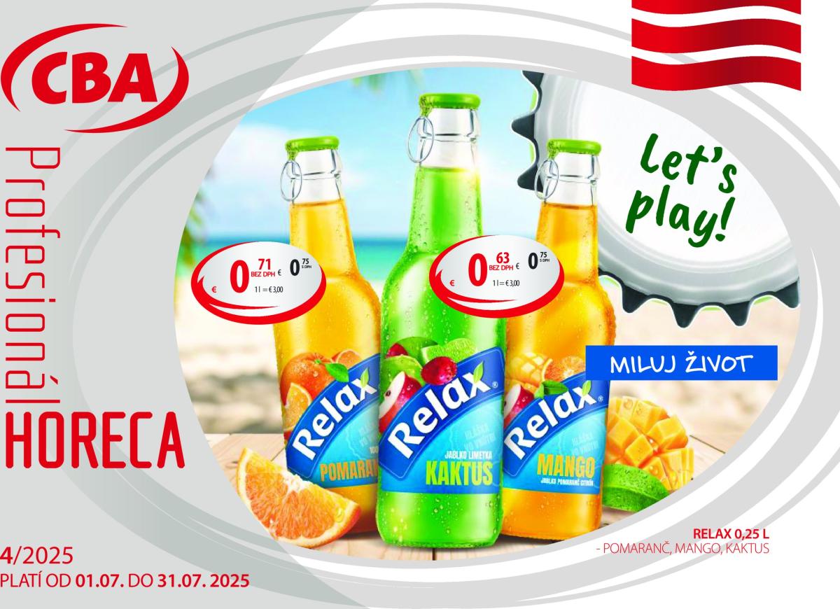 Leták CBA - Horeca a gastro platný od 01.07. do 31.07.