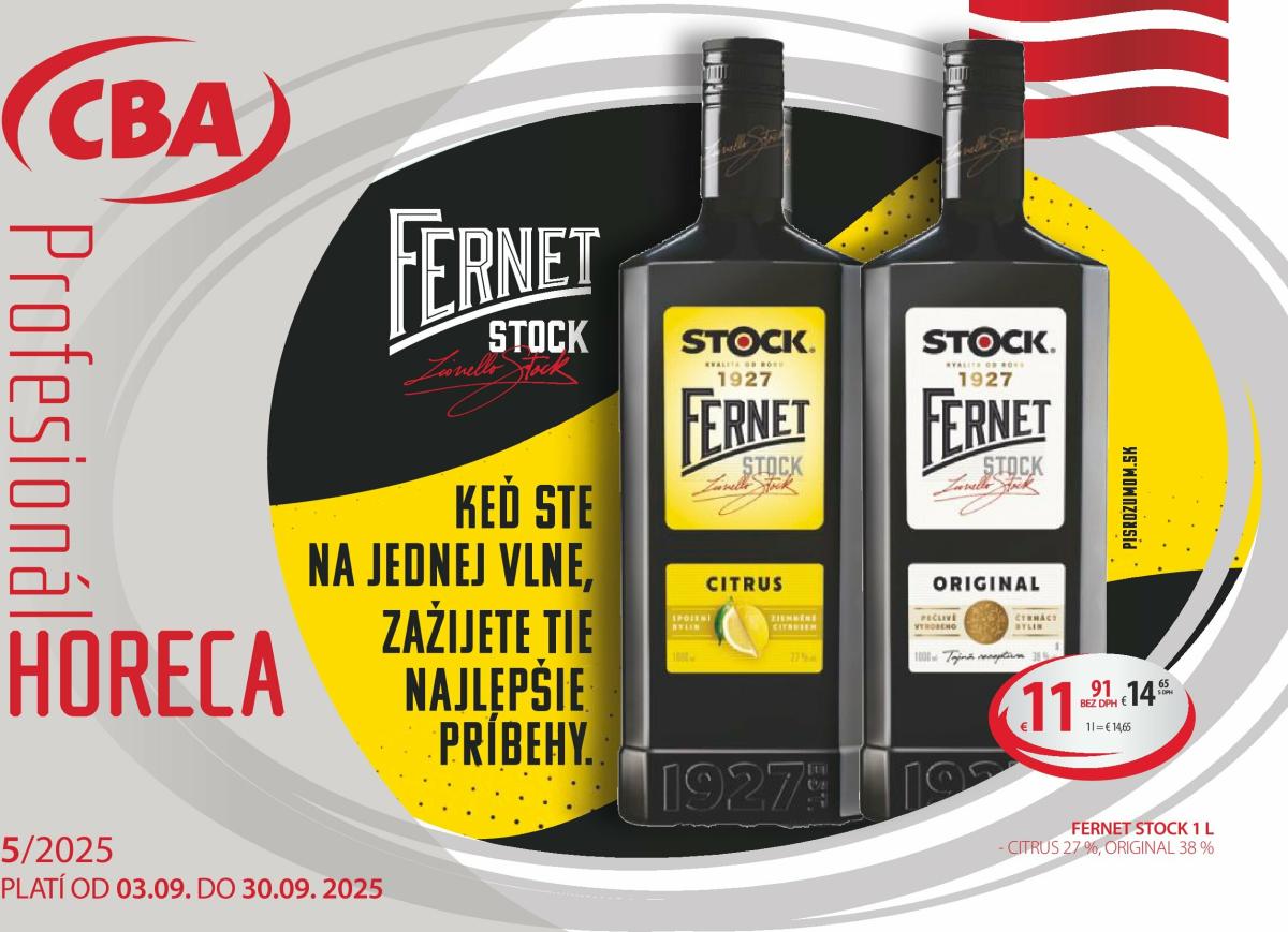Leták CBA - Horeca a Gastro platný od 03.09. do 30.09.