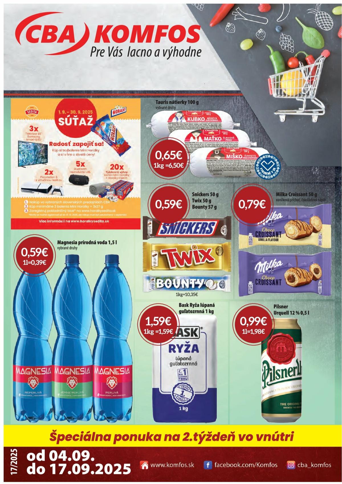 Leták CBA - Komfos platný od 04.09. do 17.09.