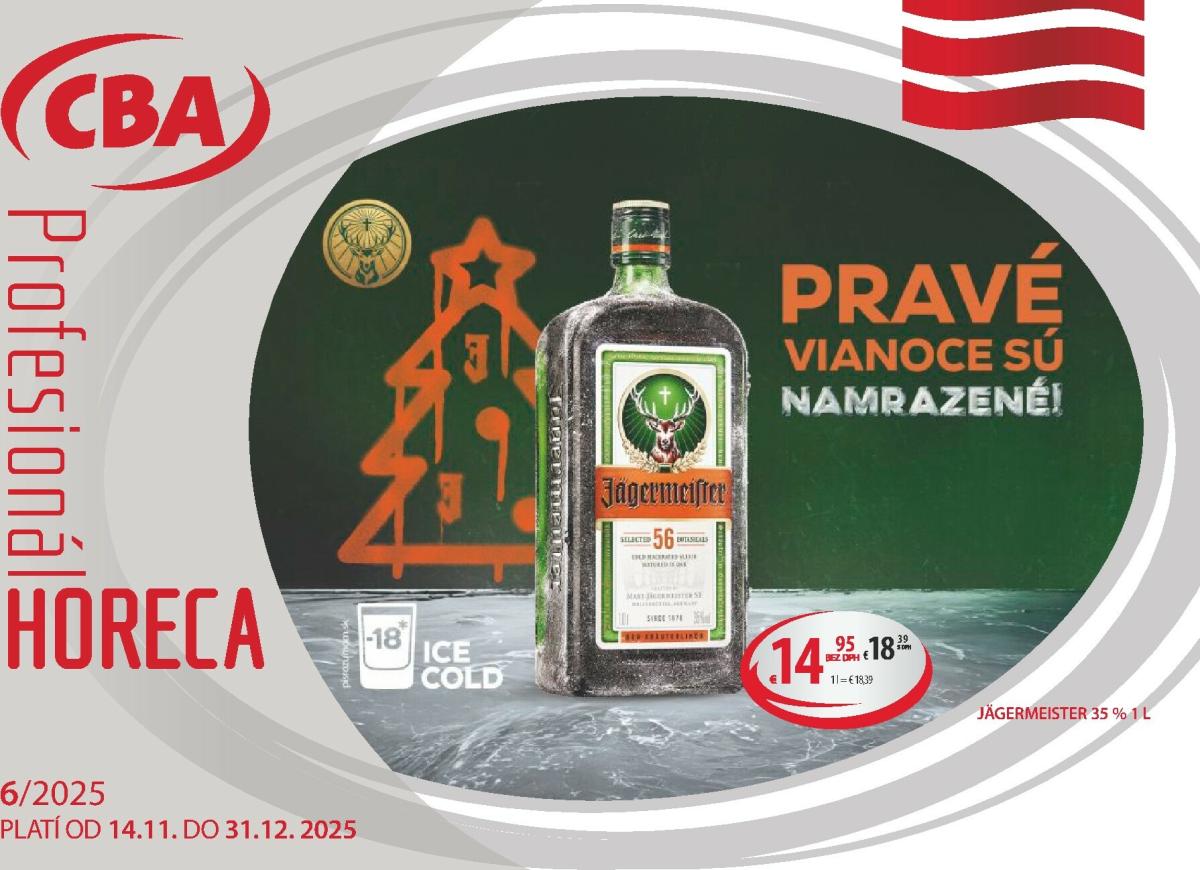 Leták CBA - Horeca a Gastro platný od 14.11. do 31.12.
