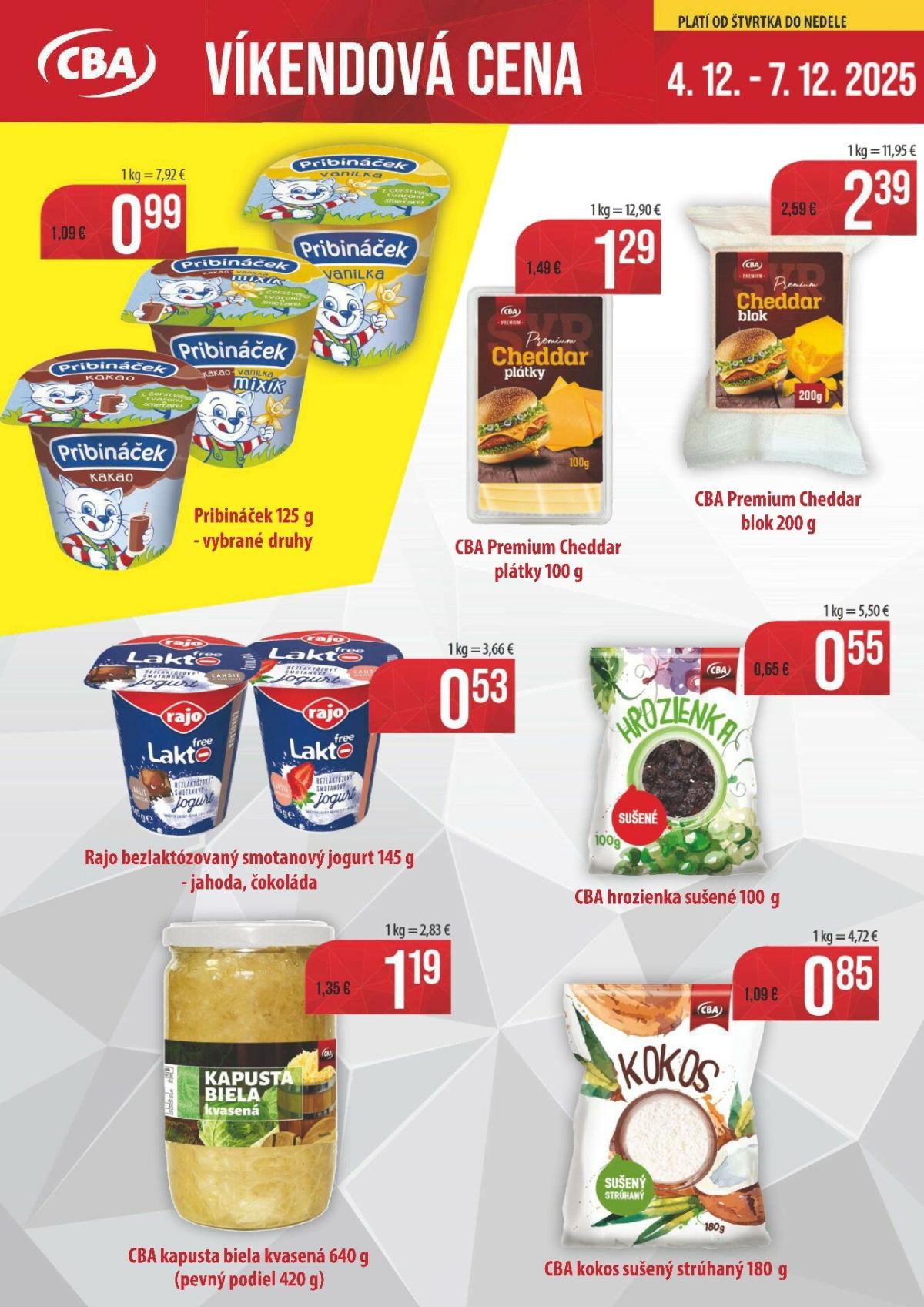 Leták CBA - Víkendové ceny platný od 04.12. do 07.12.