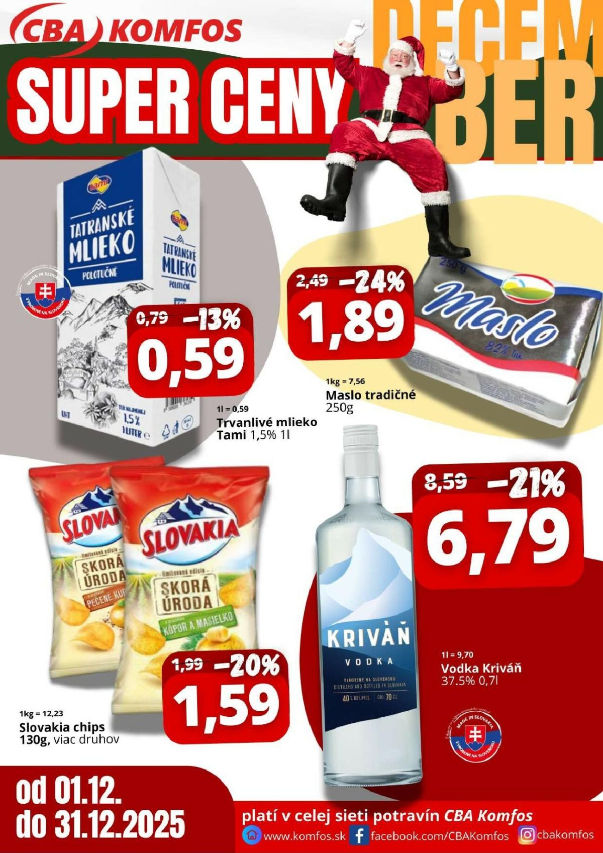Leták CBA - Super ceny celý december - Maloobchod platný od 01.12. do 31.12.