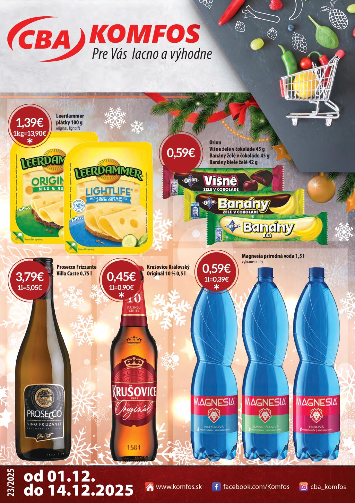 Leták CBA - Komfos platný od 01.12. do 14.12.