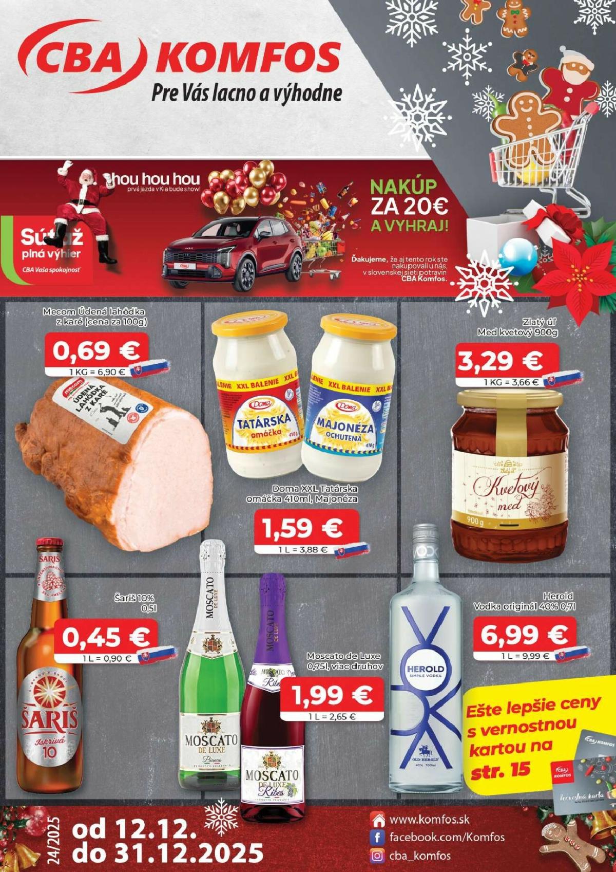 Leták CBA - Komfos platný od 12.12. do 31.12.
