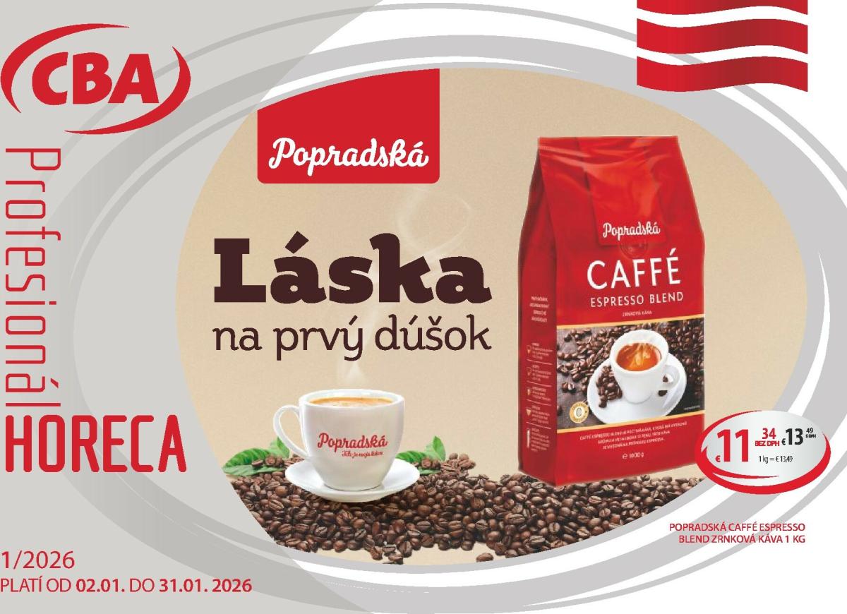 Leták CBA - Horeca platný od 02.01. do 31.01.