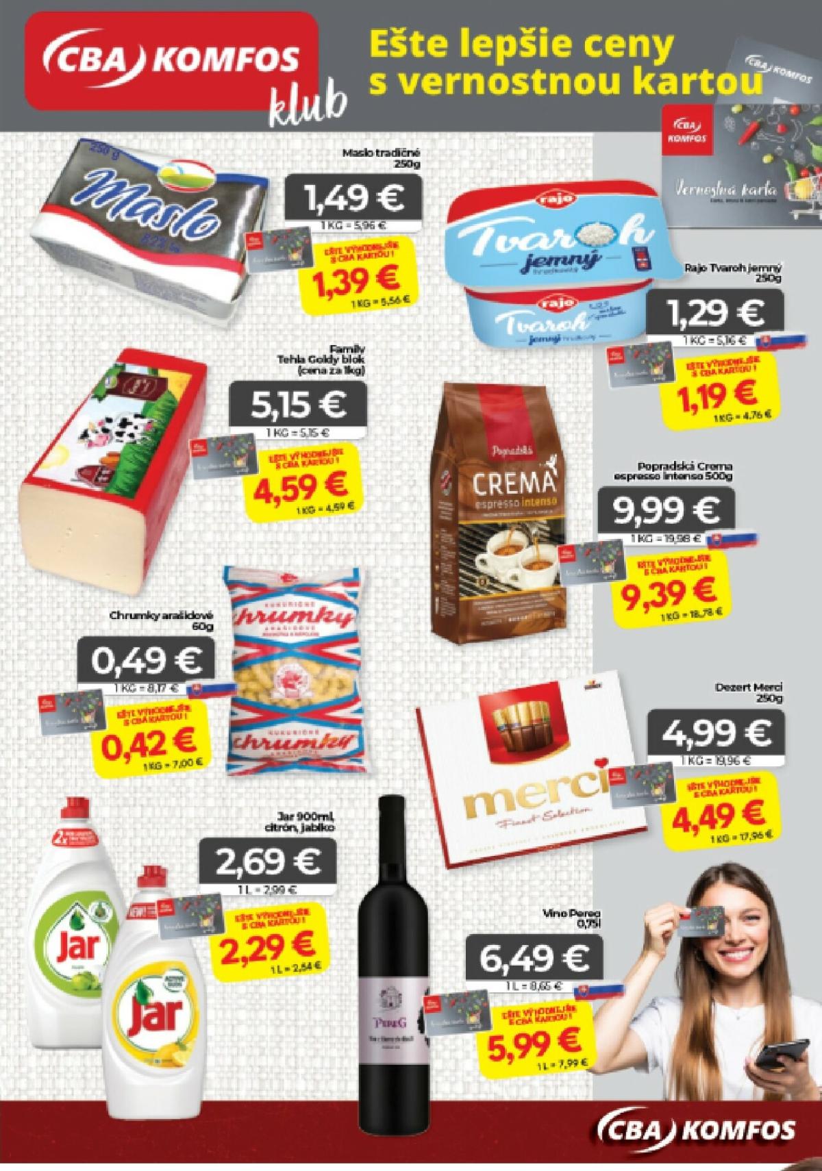 Leták CBA - Komfos klub platný od 01.01. do 31.01.