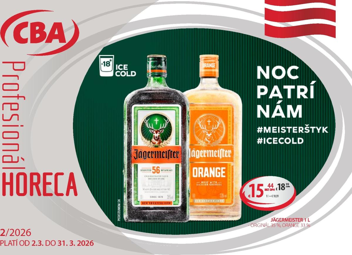 Leták CBA - Horeca & Gastro Veľkoobchod platný od 02.03.2026 do 31.03.2026
