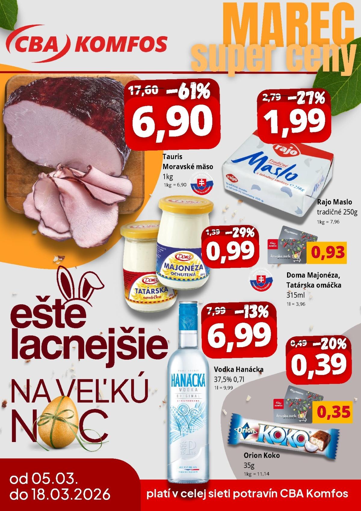 Leták CBA - Super ceny marec platný od 05.03.2026 do 18.03.2026