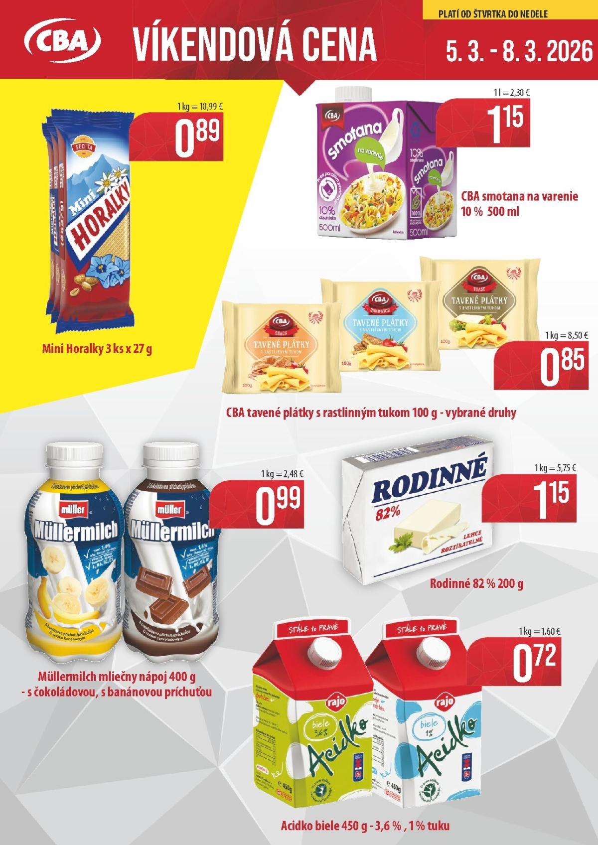 Leták CBA - Víkendová cena platný od 05.03.2026 do 08.03.2026
