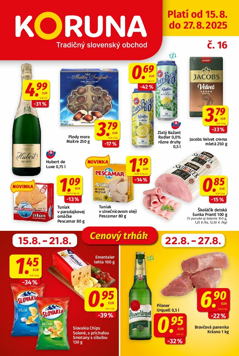 Leták Koruna platný od 15.08. do 27.08.