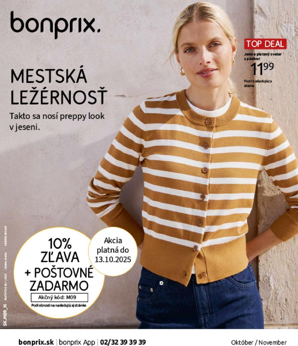 Leták Bonprix - Mestská ležérnosť platný od 23.10. do 18.11.