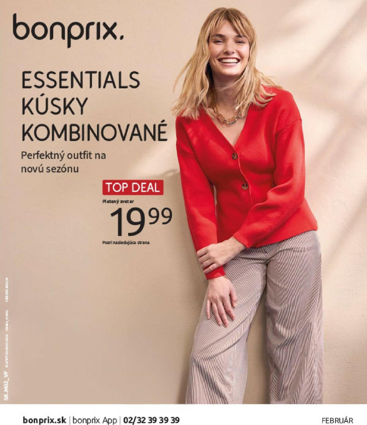 Leták Bonprix - Essentials kúsky platný od 19.02.2026 do 09.03.2026