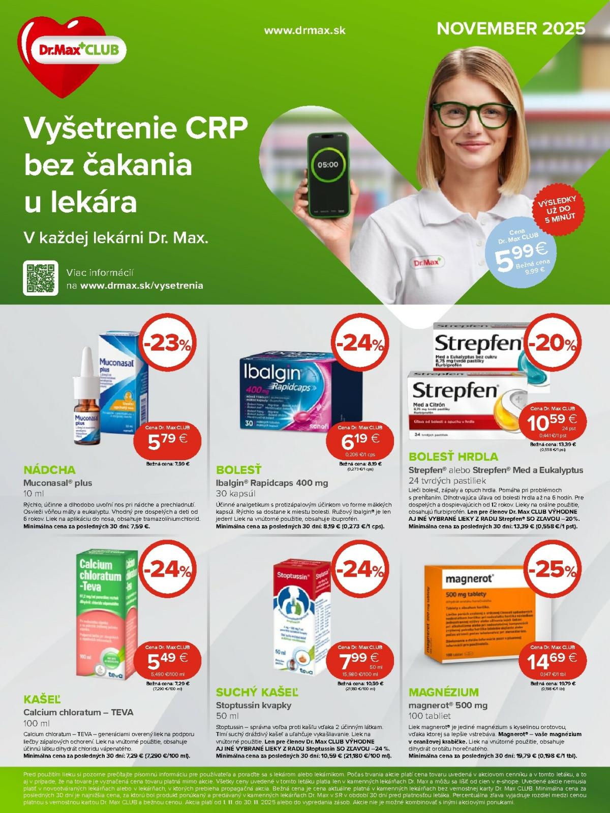 Leták Dr. Max platný od 01.11. do 30.11.