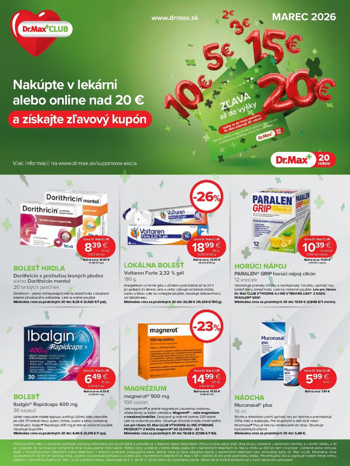 Leták Dr. Max platný od 01.03.2026 do 31.03.2026