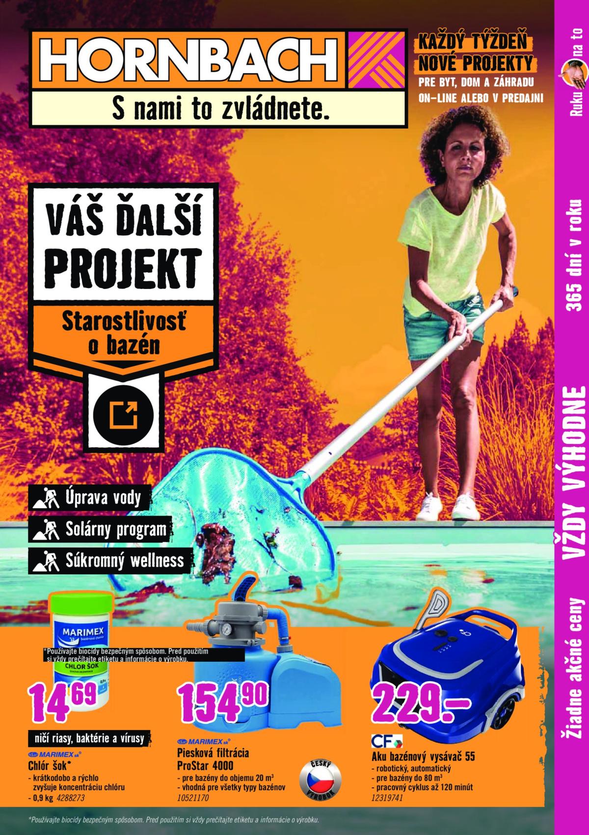 Leták HORNBACH - Starostlivosť o bazén platný od 02.07. do 16.07.