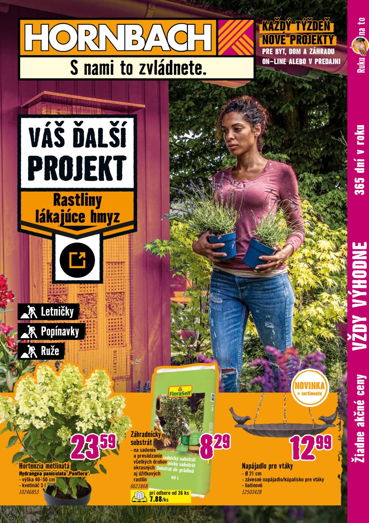 Leták HORNBACH - Rastliny lákajúce hmyz platný od 09.07. do 23.07.