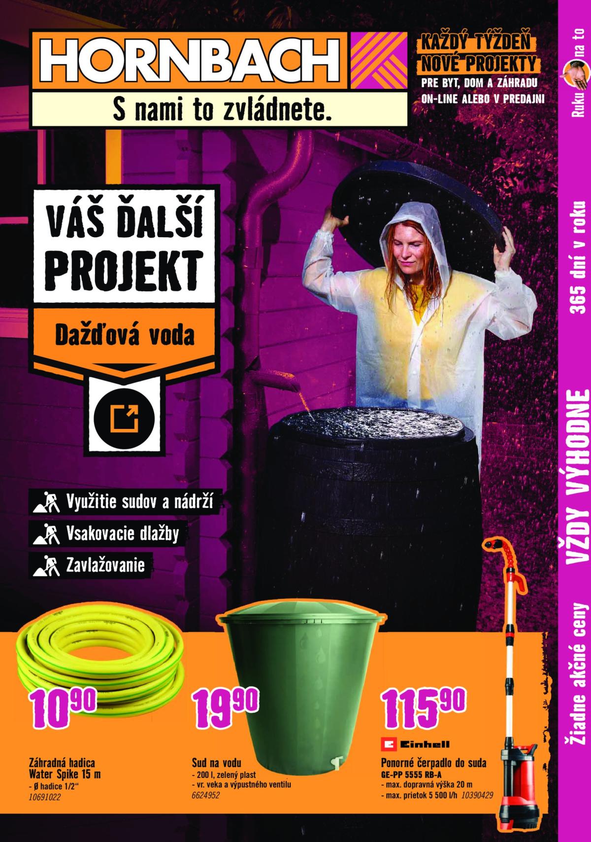 Leták HORNBACH - Dažďová voda platný od 16.07. do 30.07.