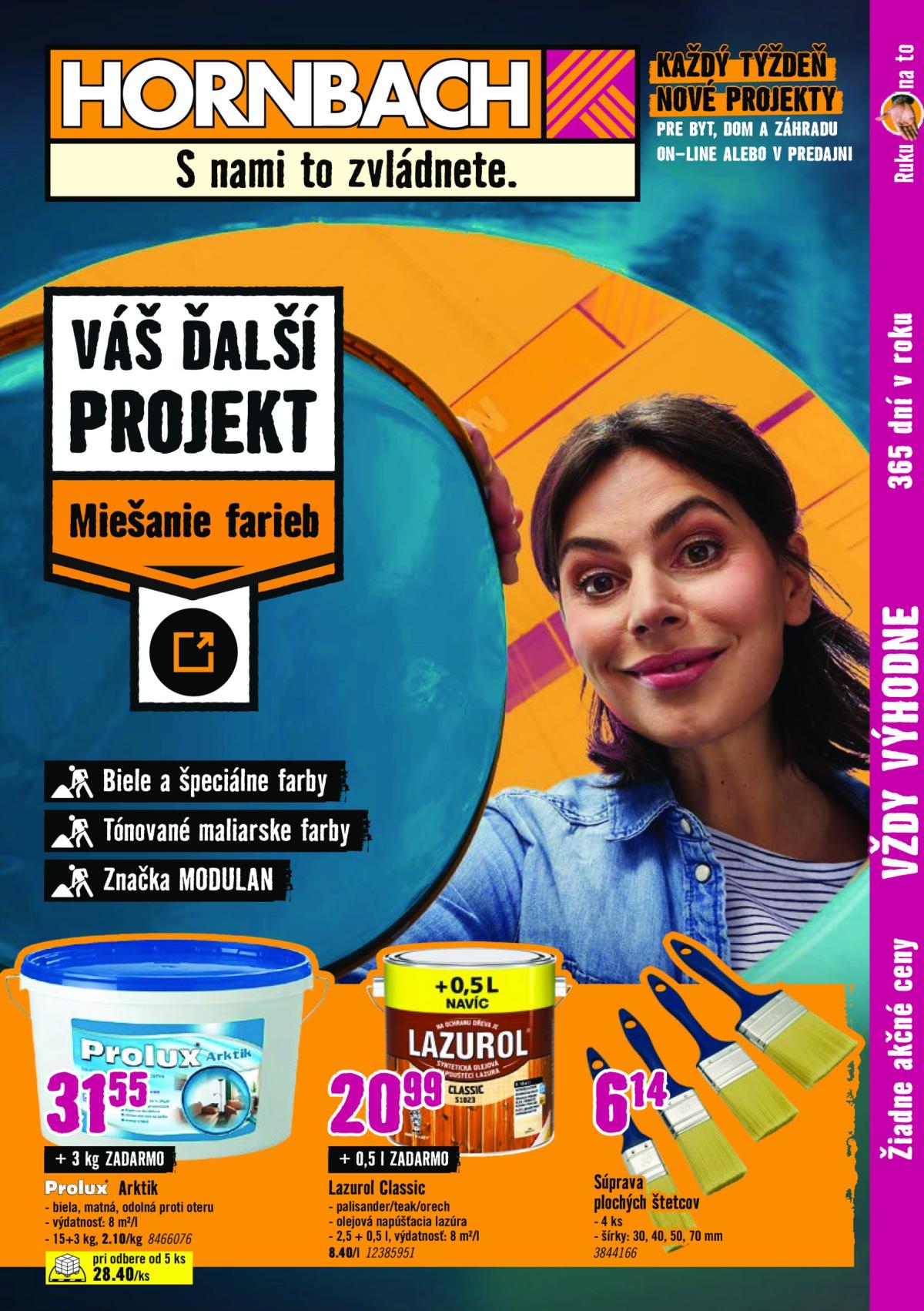 Leták HORNBACH - Miešanie farieb platný od 23.07. do 06.08.