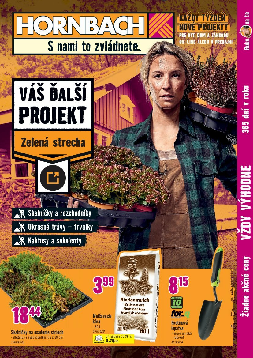 Leták HORNBACH - Zelená strecha platný od 06.08. do 20.08.