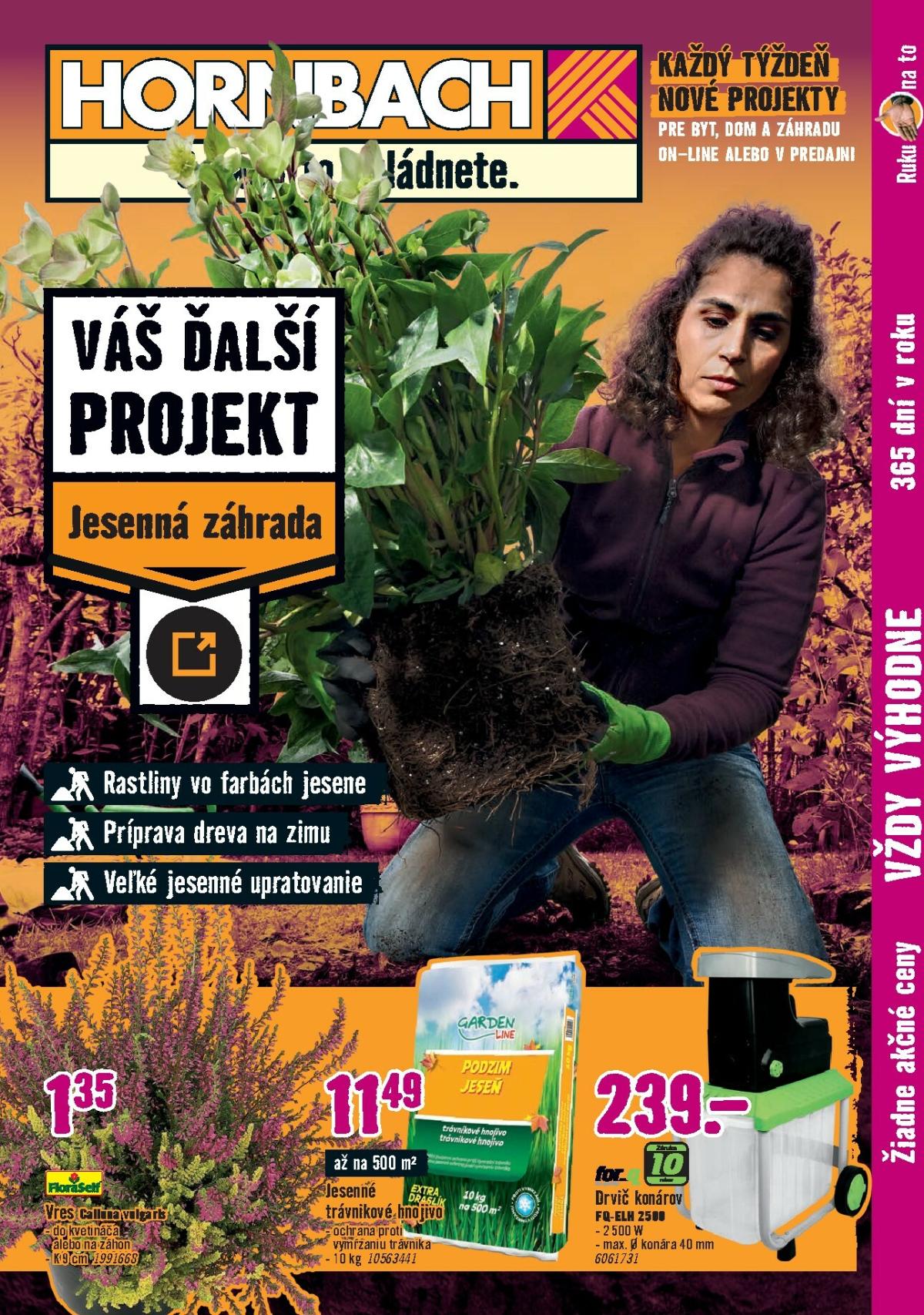 Leták HORNBACH - Jesenná záhrada platný od 01.10. do 15.10.
