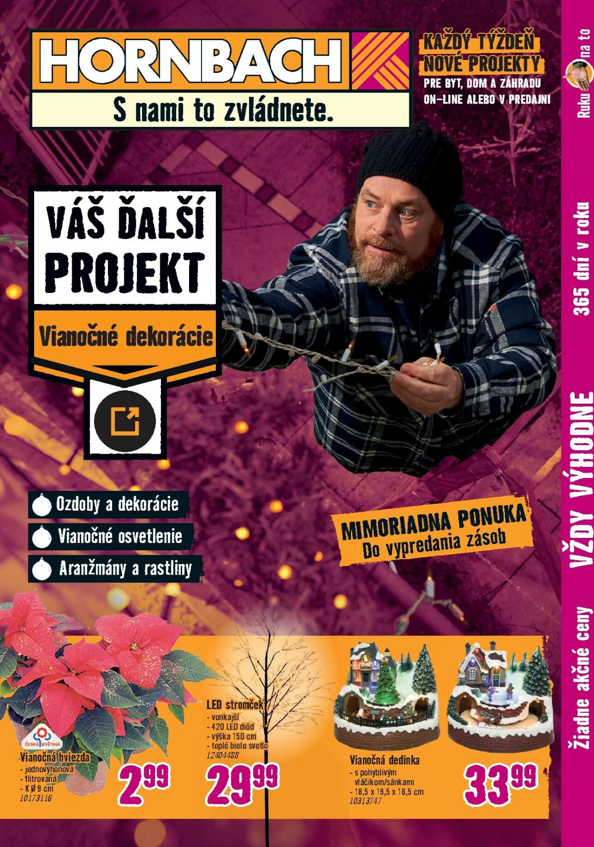 Leták HORNBACH - Vianočné dekorácie platný od 29.10. do 12.11.