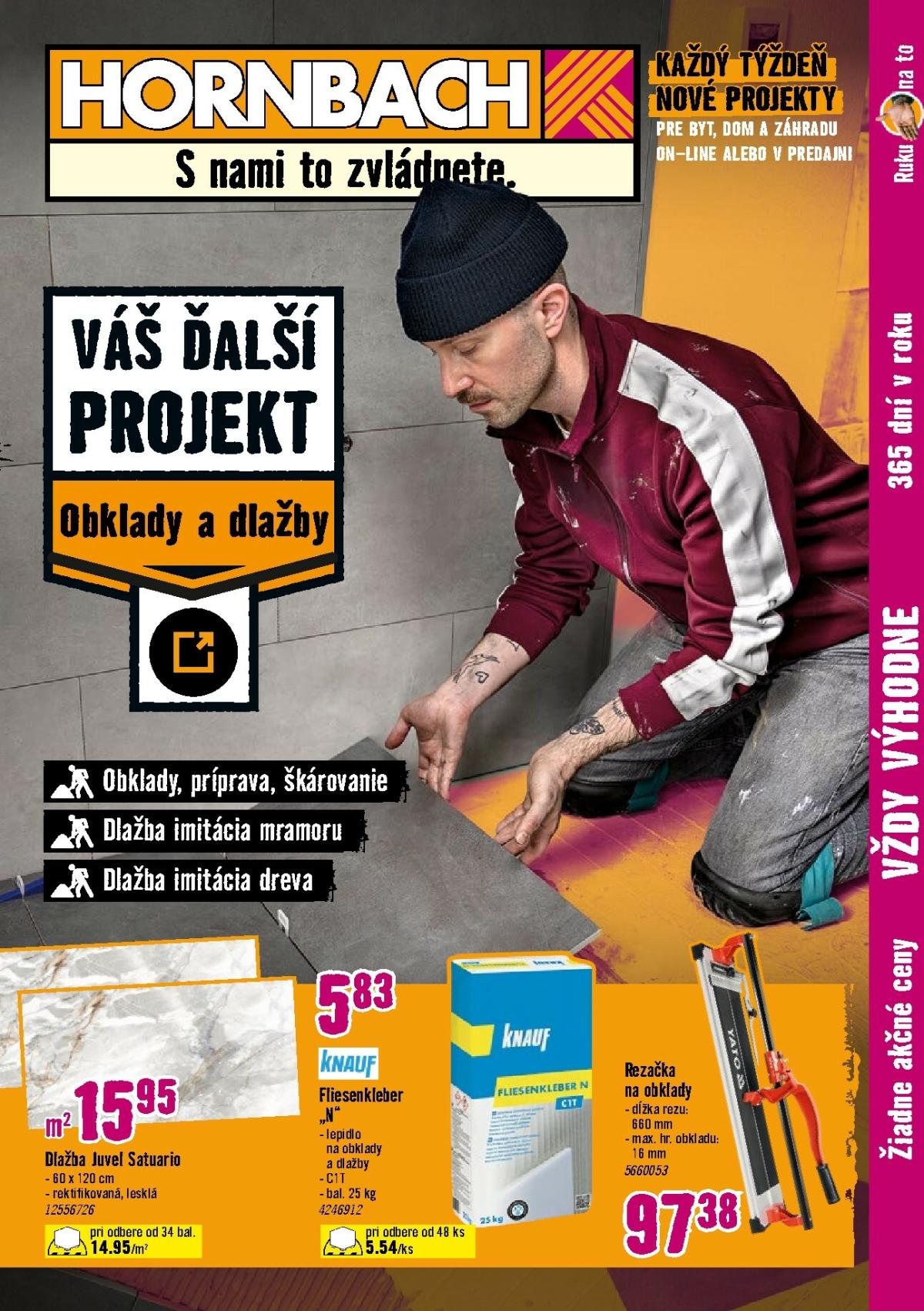 Leták HORNBACH - Váš ďalší projekt - Obklady a dlažby platný od 19.11. do 03.12.
