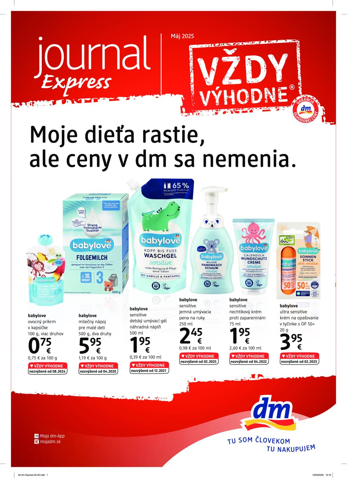 dm drogerie - Journal Express leták platný od 01.05. - 31.05.