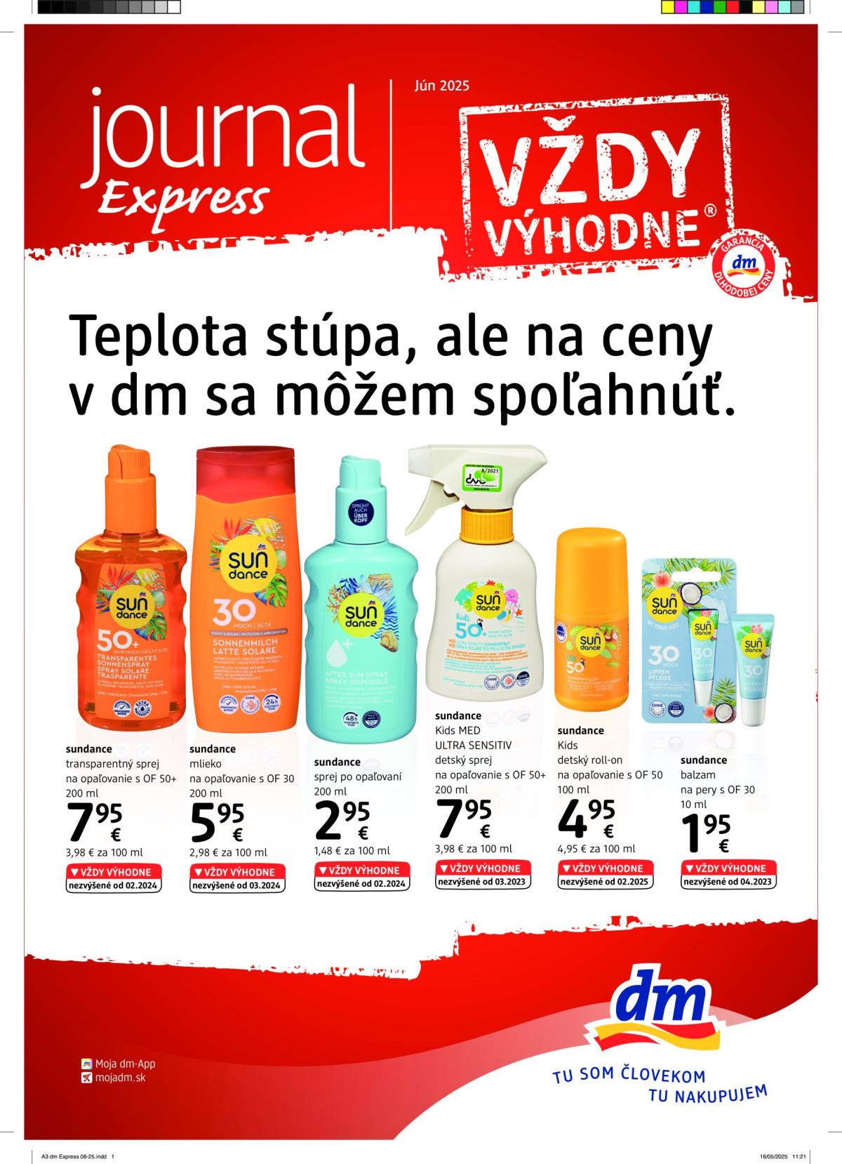 Leták dm drogerie - Journal Express platný od 15.06. do 30.06.