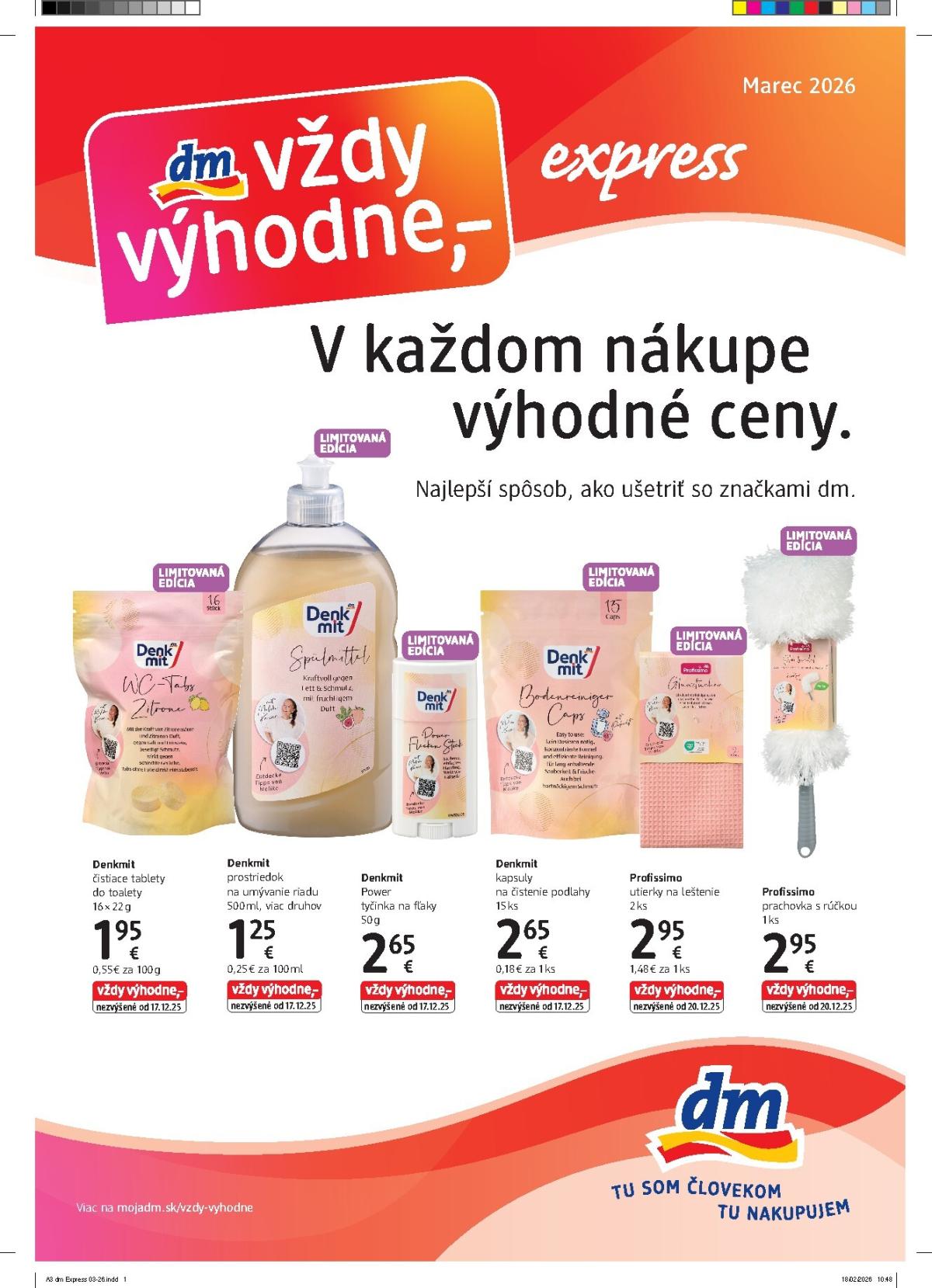 Leták dm drogerie - Express platný od 16.03.2026 do 31.03.2026
