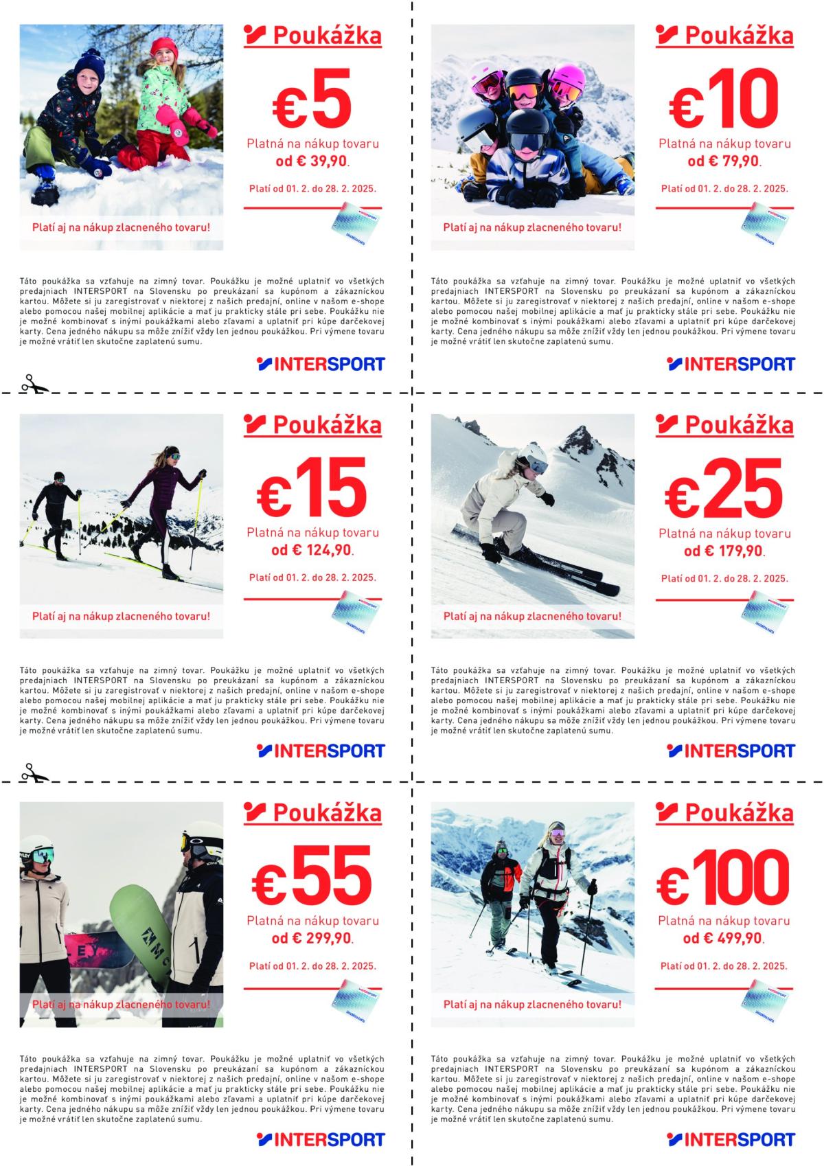 Intersport - Poukážky leták platný od 01.02. - 28.02.