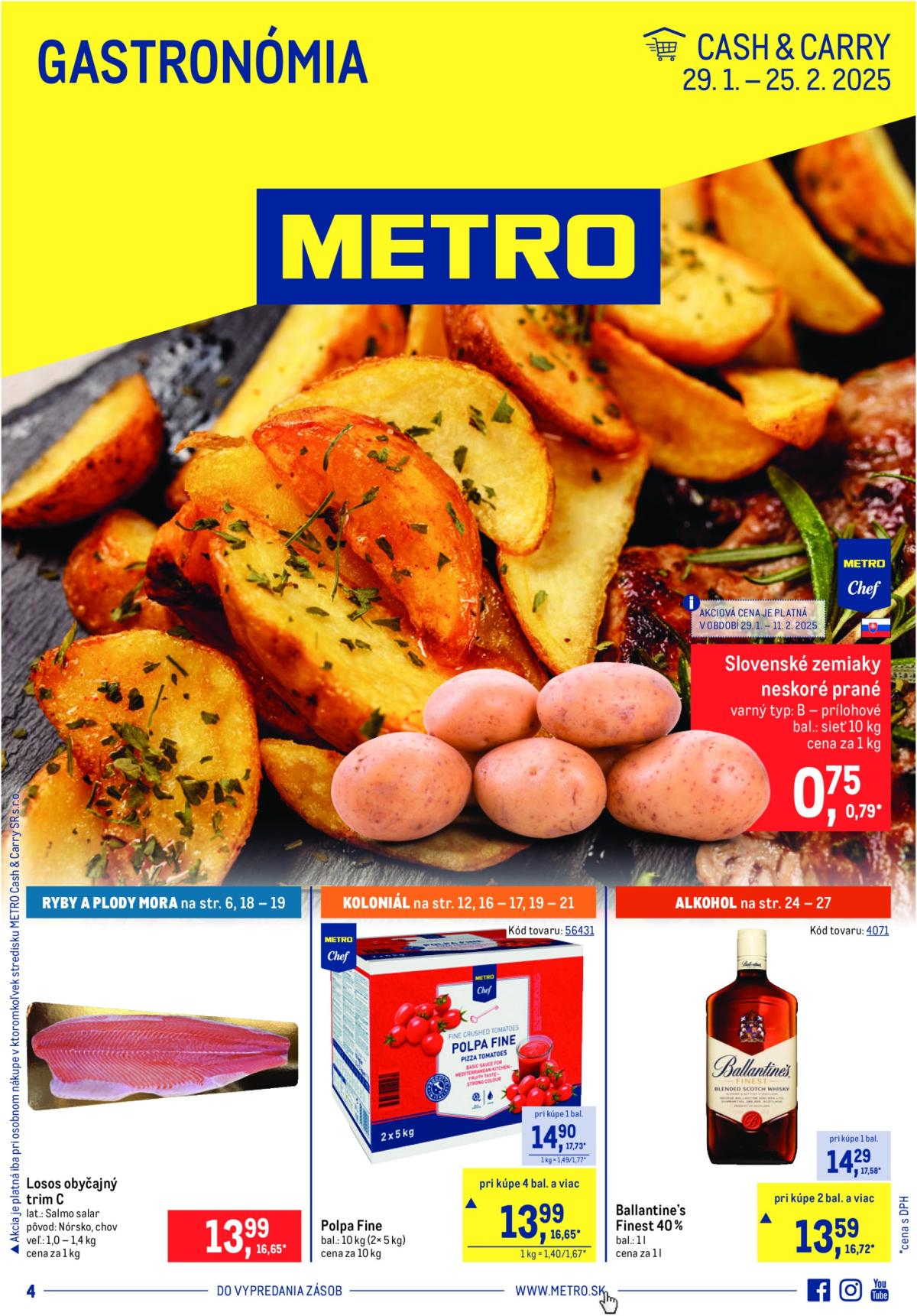 Metro - Gastronómia leták platný od 29.01. - 25.02.