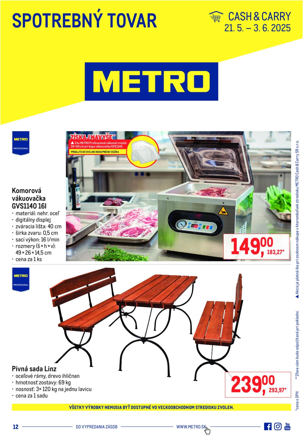 Metro - Spotrebný tovar leták platný od 21.05. - 03.06.