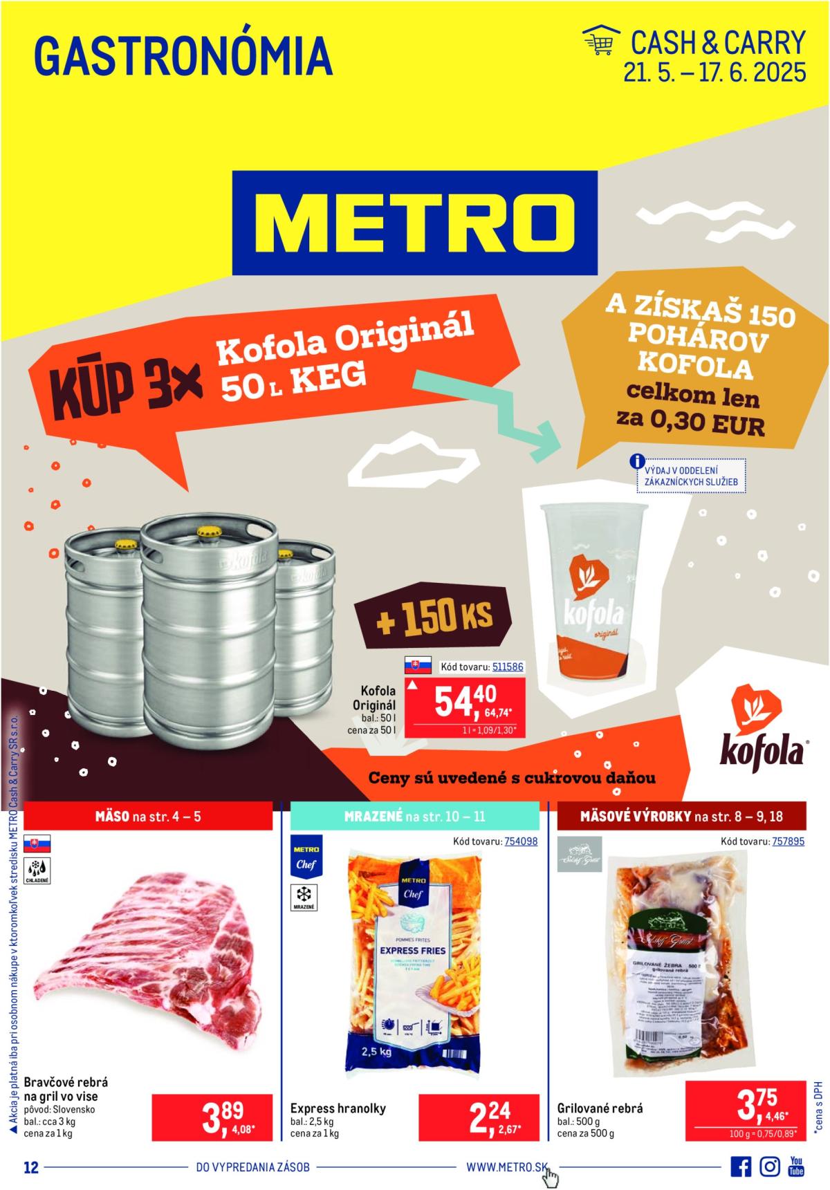 Metro - Gastronómia leták platný od 21.05. - 17.06.