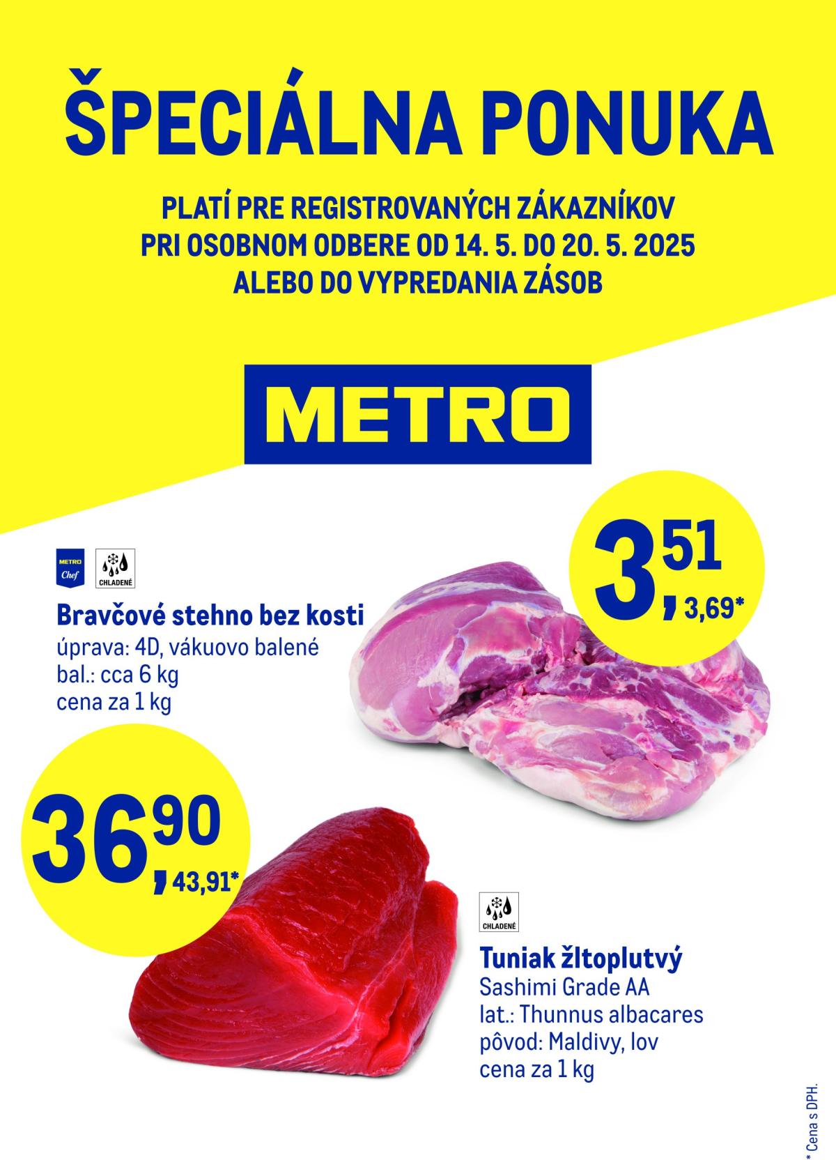 Metro - Špeciálna ponuka leták platný od 14.05. - 20.05.