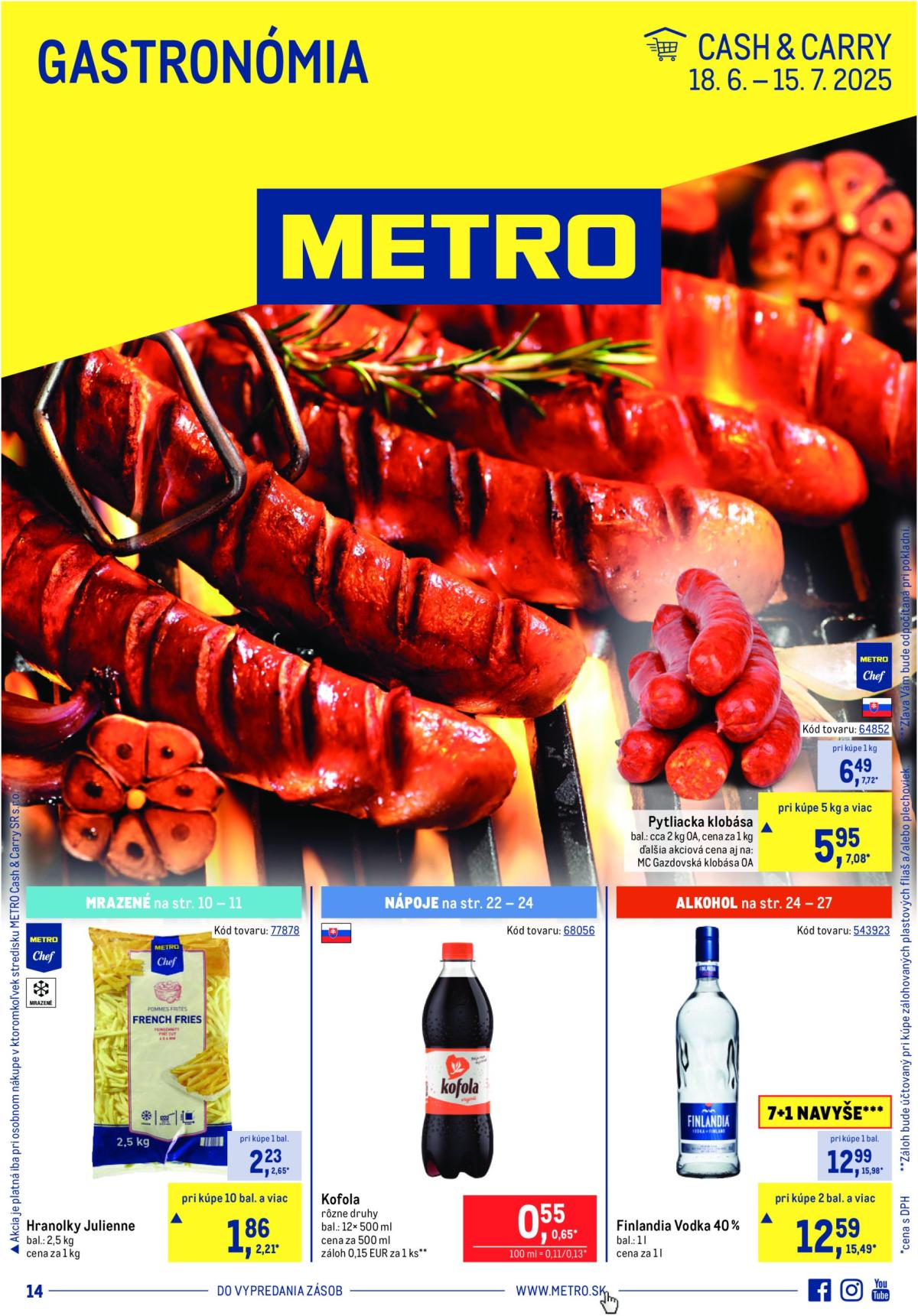 Leták Metro - Gastronómia platný od 18.06. do 15.07.