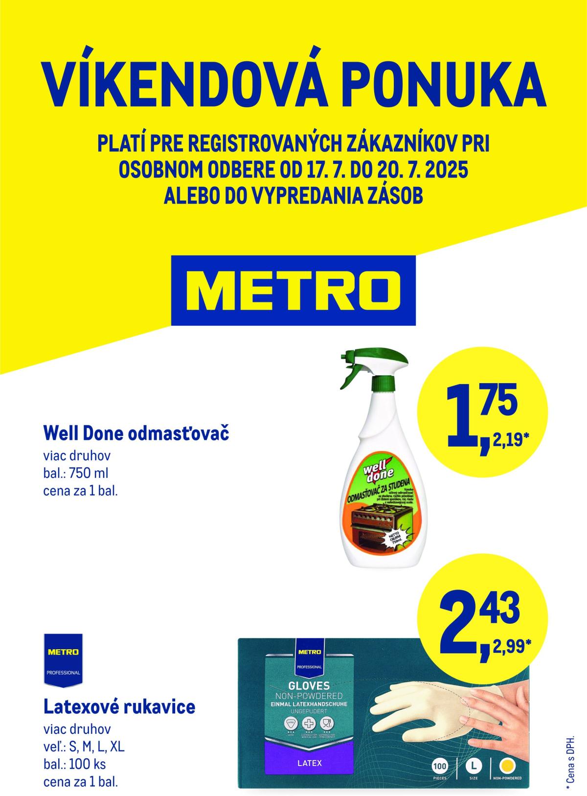 Leták Metro - Víkendová ponuka platný od 17.07. do 20.07.